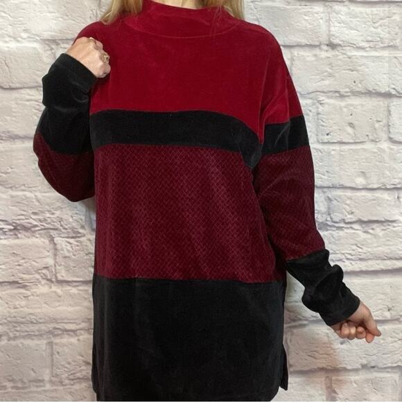 Vintage grannycore velour sweatshirt - Picture 1 of 8